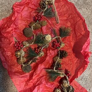 Festive Pinecone and Berry Garland
